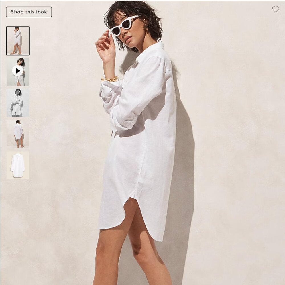 J. Crew Relaxed-fit beach shirt in linen-cotton blend